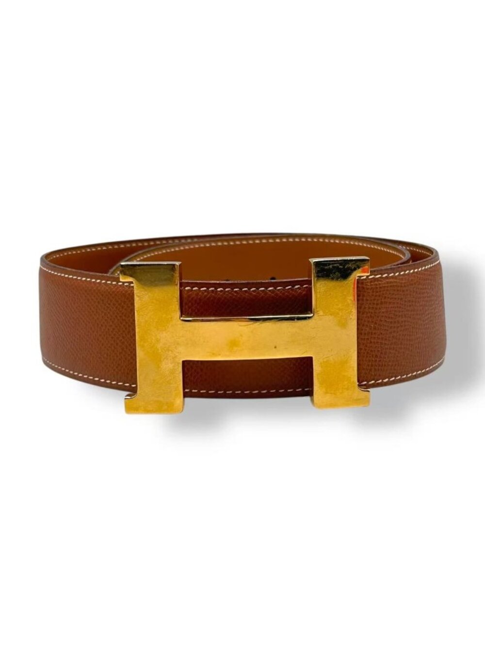 Hermes Belt Reversible Buckle Leather H Logo Gold